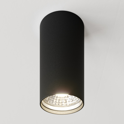 Downlight Eye S in Zylinderform, schwarz