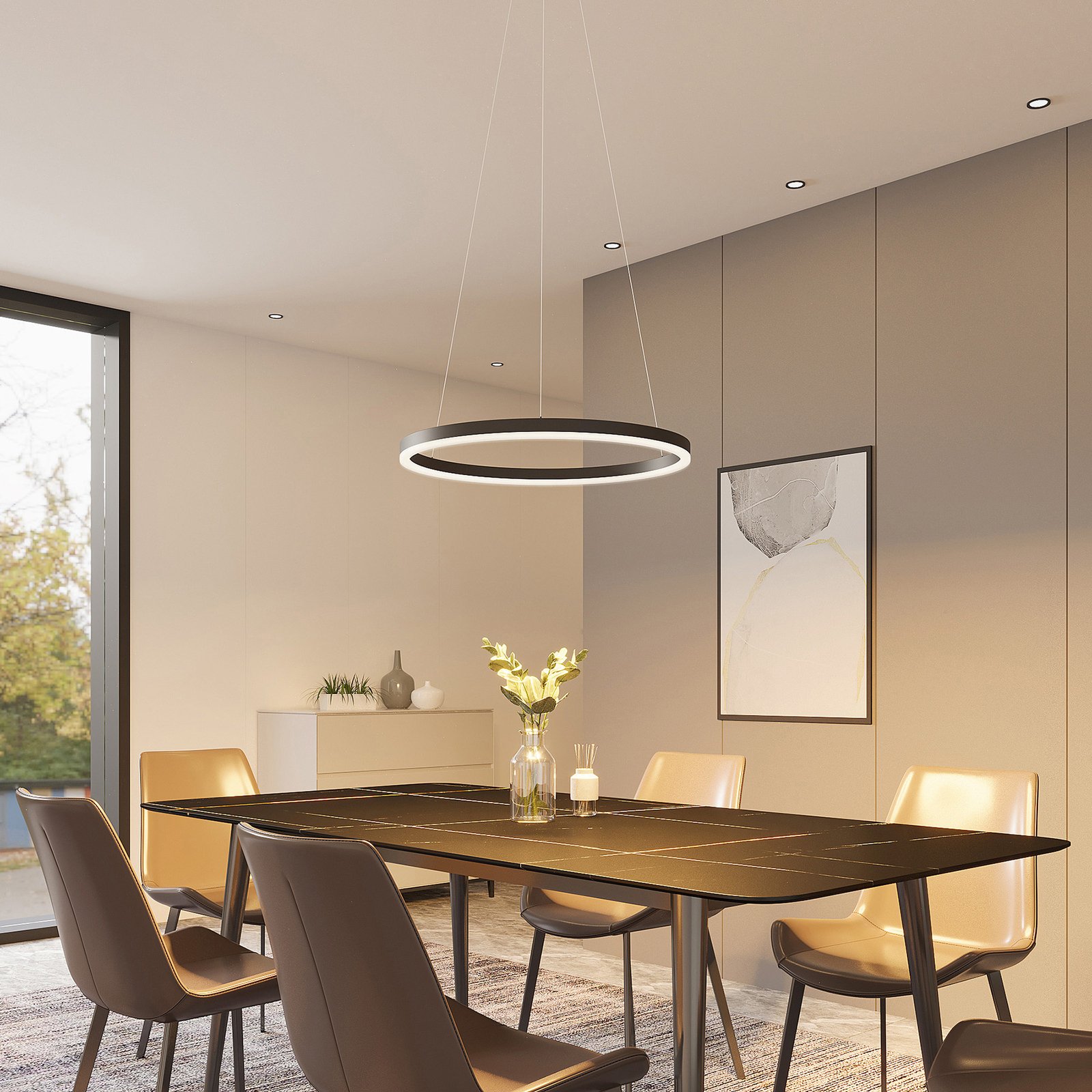 Albiona Pendant Ø60 Black/White - Arcchio
