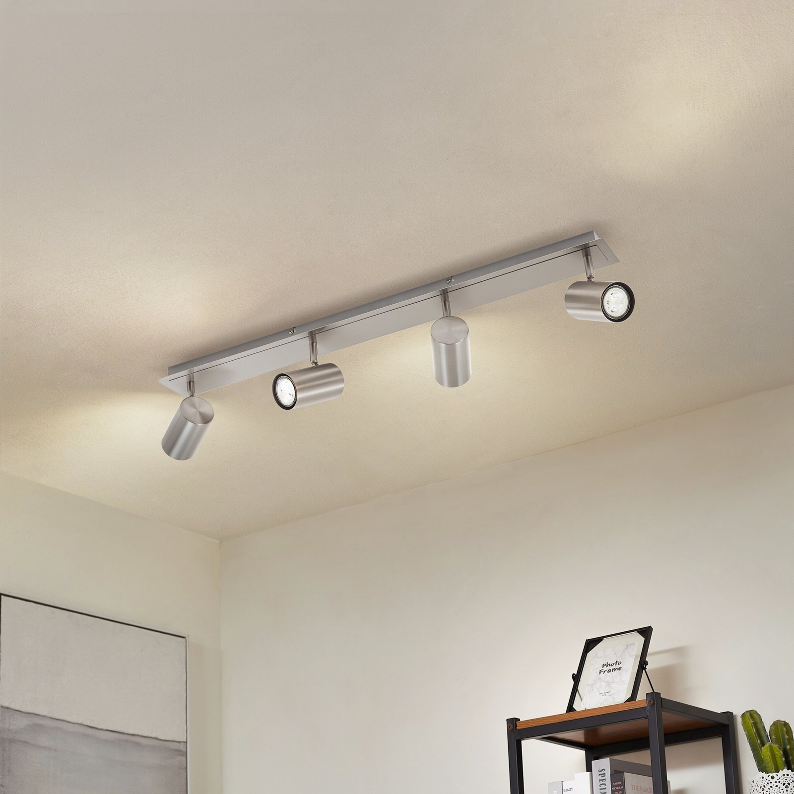 Joffrey 4 Plafonnier L80 Nickel - Lindby