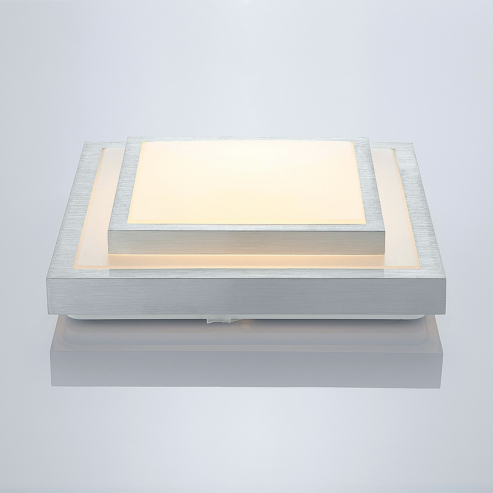 Lindby Mirco plafoniera LED angolare, 37,5 cm