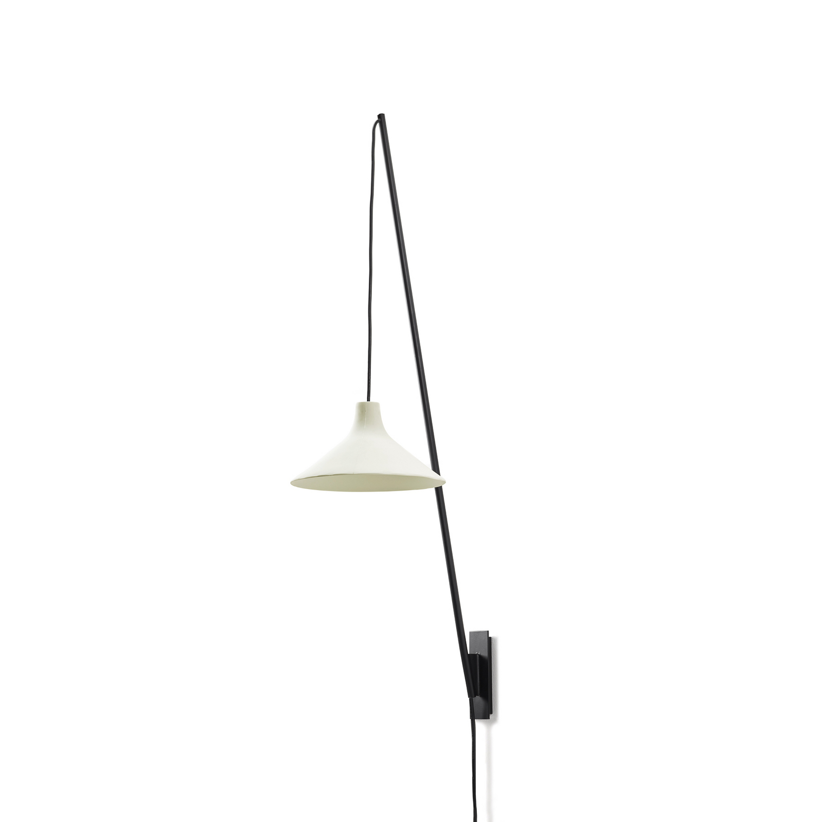 S BLACK-WHITE SEAM væglampe, stål, porcelæn, E14 – Serax
