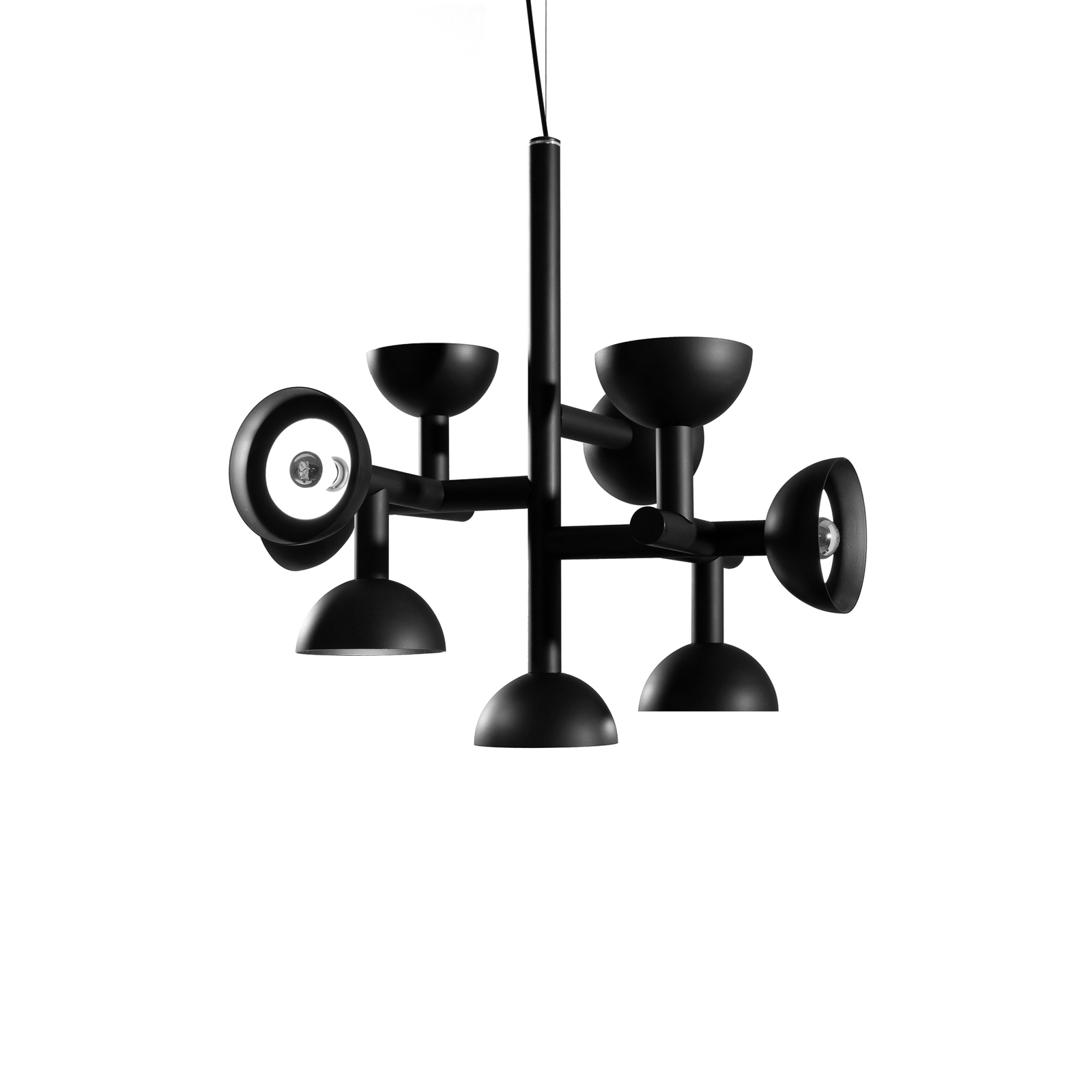 Karman Sibilla hanglamp 9-lamps zwart