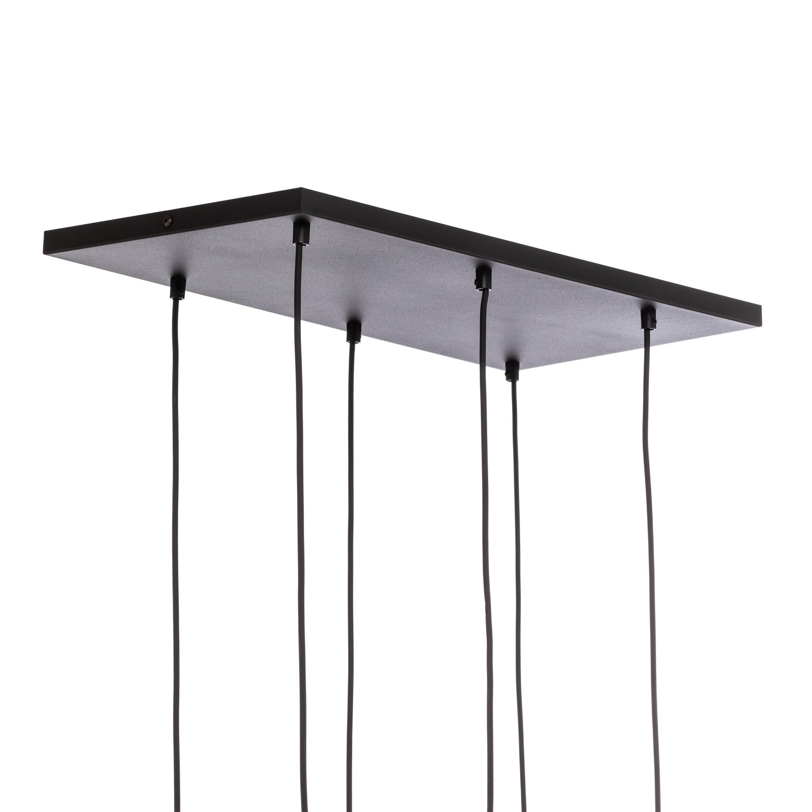 Esme hängande lampa, glas, grafit-transparent, 6-ljus, rektangulär