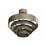 Rings ceiling light, titanium-coloured, steel, 1 x E27