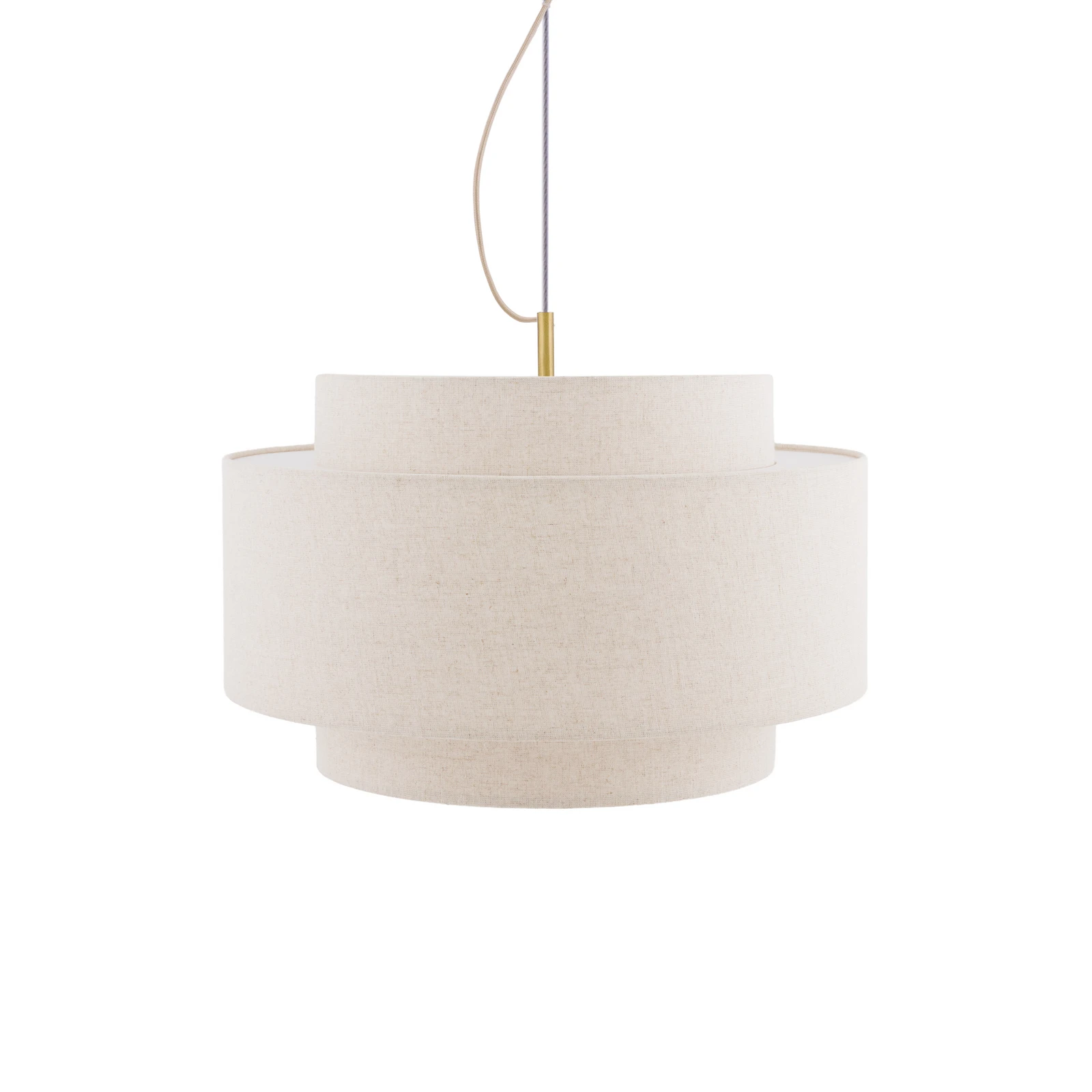 Globen Lighting rippvalgusti Noah Bouclé, Ø 50 cm, beež
