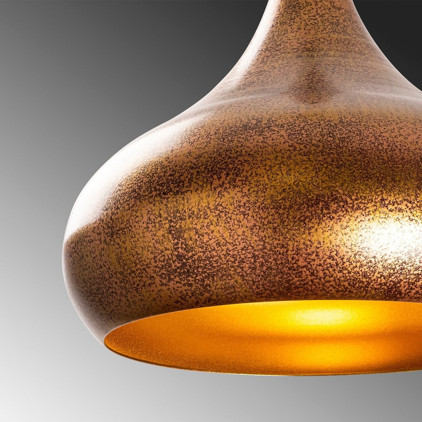 Muba 11550 pendant light, burnished brass, metal, Ø 26 cm