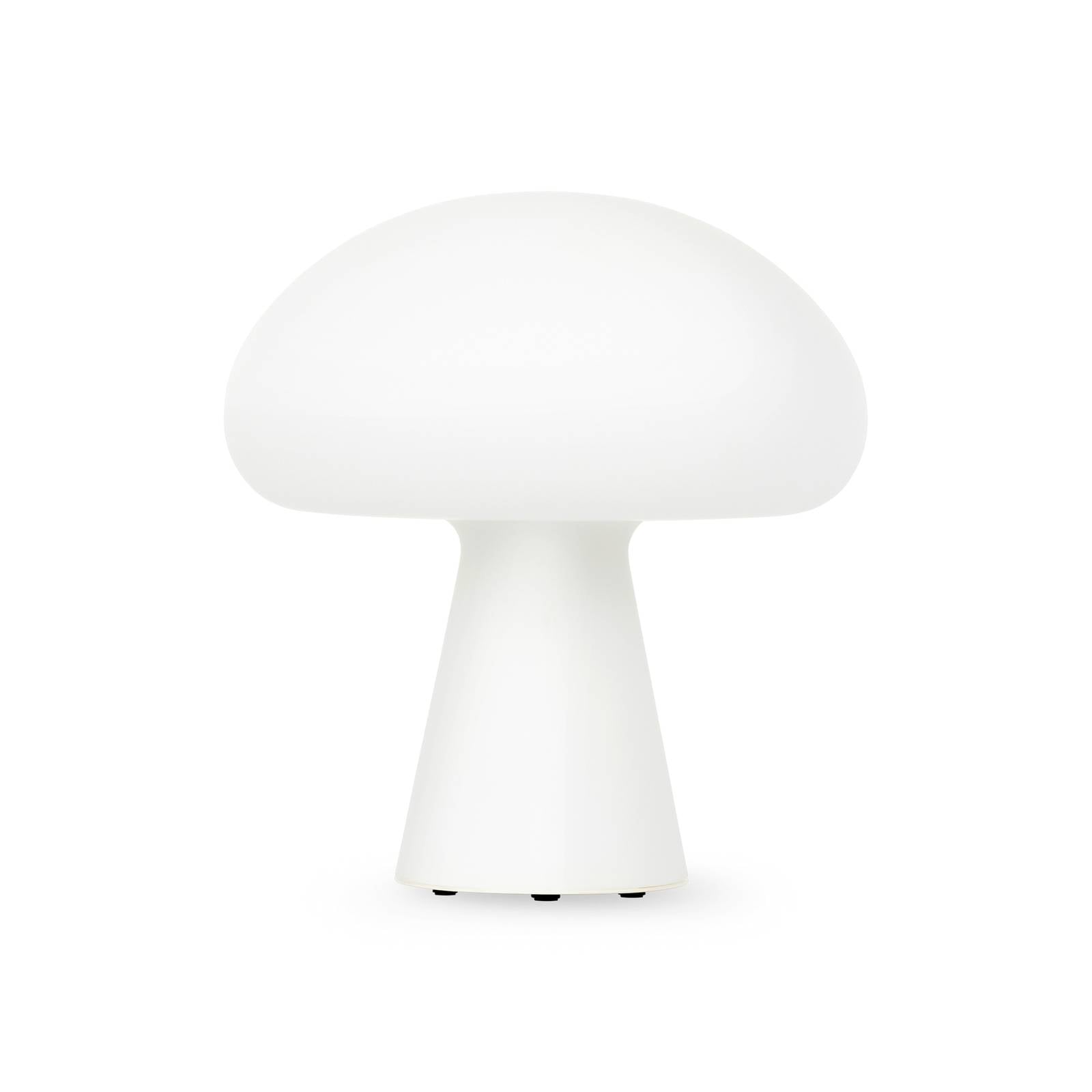 GUBI LED-Akku-Tischleuchte Obello, IP44, Glas gefrostet