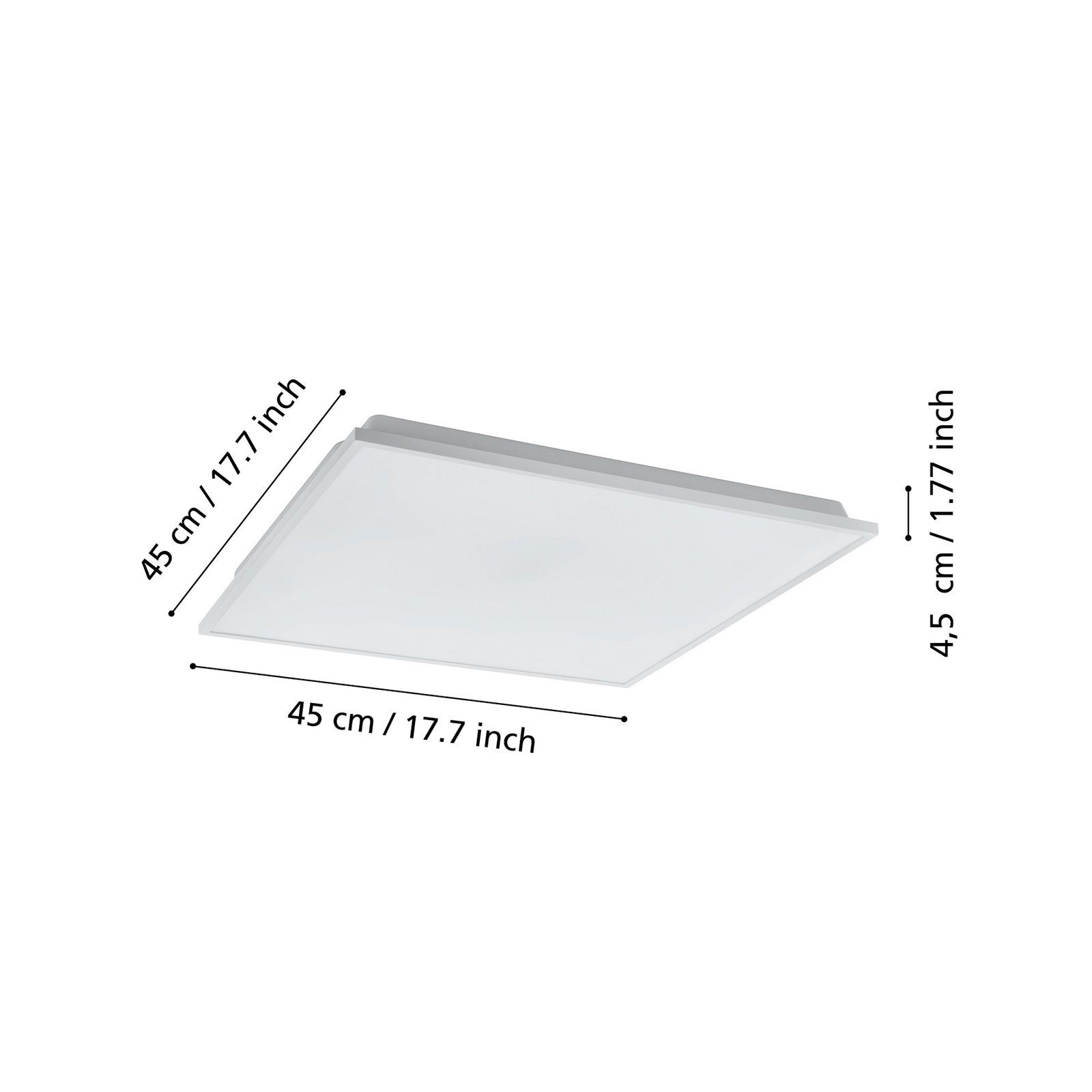 EGLO connect Herrora-Z stropna svjetiljka bijela, 45x45cm