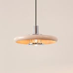Lindby riputatav lamp Branford, Ø 35 cm, beež, metall