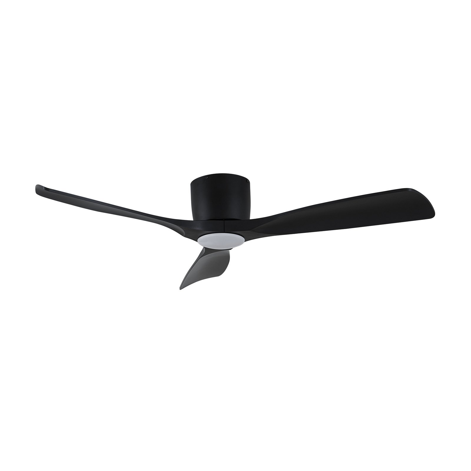 Lucande Ventilateur de plafond LED intelligent Moneno, noir, DC, Tuya