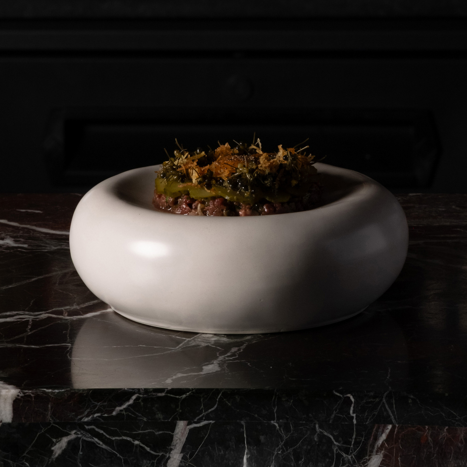 Miska Native, wysokość 7 cm, kamień, biała – 101 Copenhagen