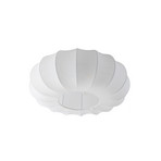 Stropní světlo Helin, bílé, Ø 60 cm, textil, 3 x E27 - Lindby