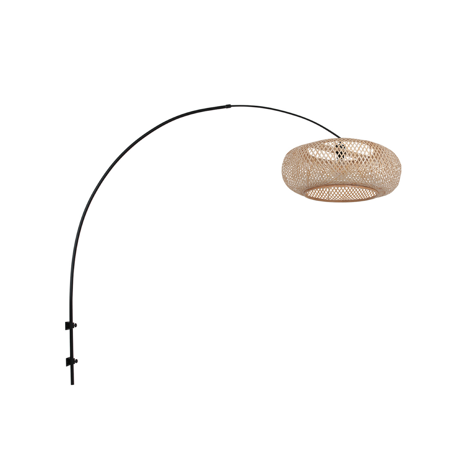 Φωτιστικό τοίχου Sparkled Light 4404ZW, μαύρο/φυσικό μπαμπού, E27