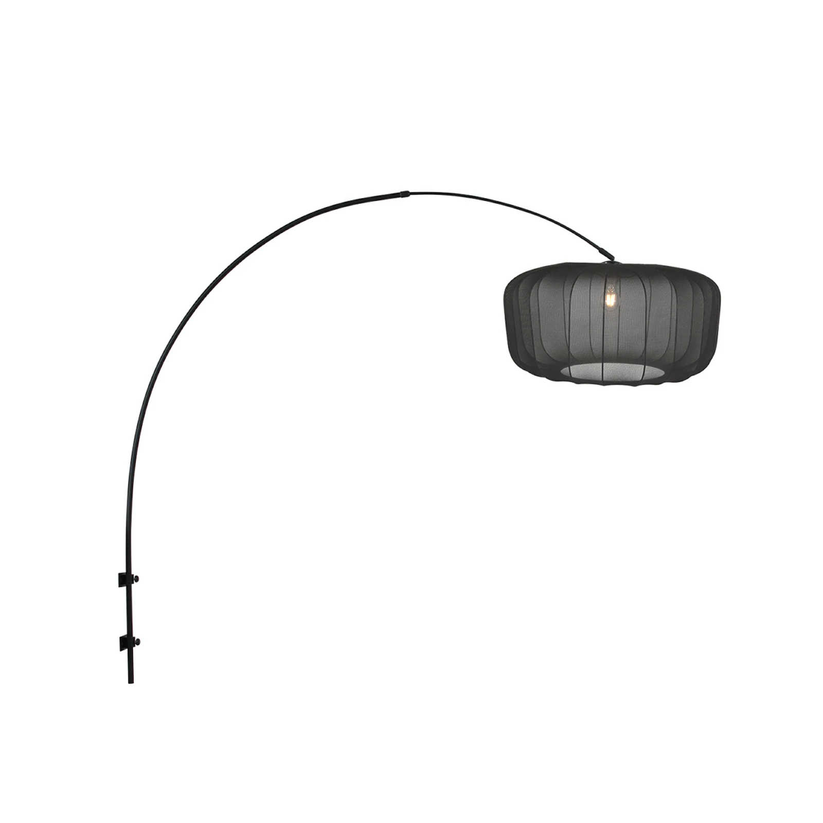 Wandlamp Sparkled Light 4410ZW, zwart/zwart nylon, E27
