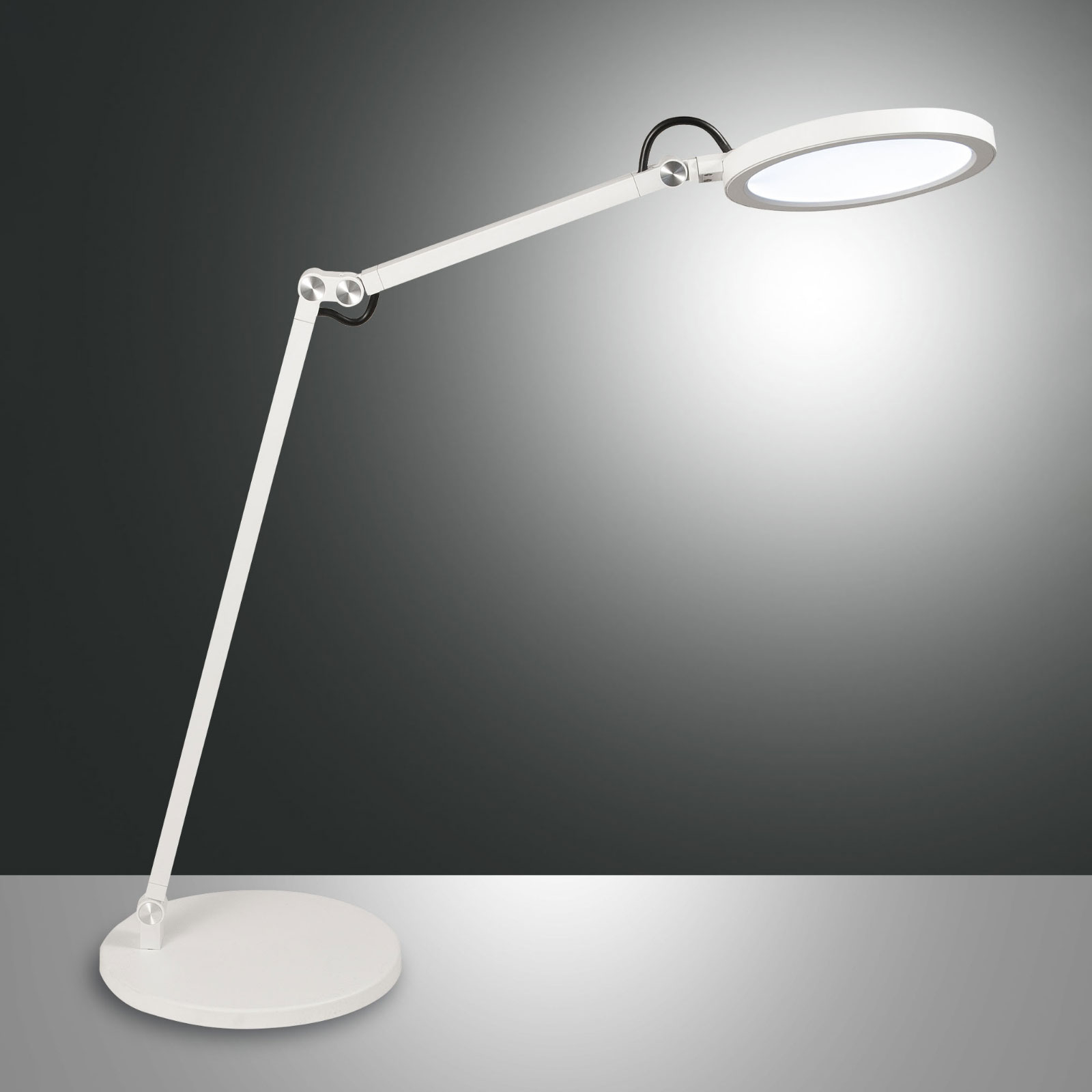 LED-skrivebordslampe Regina med dimmer, hvit