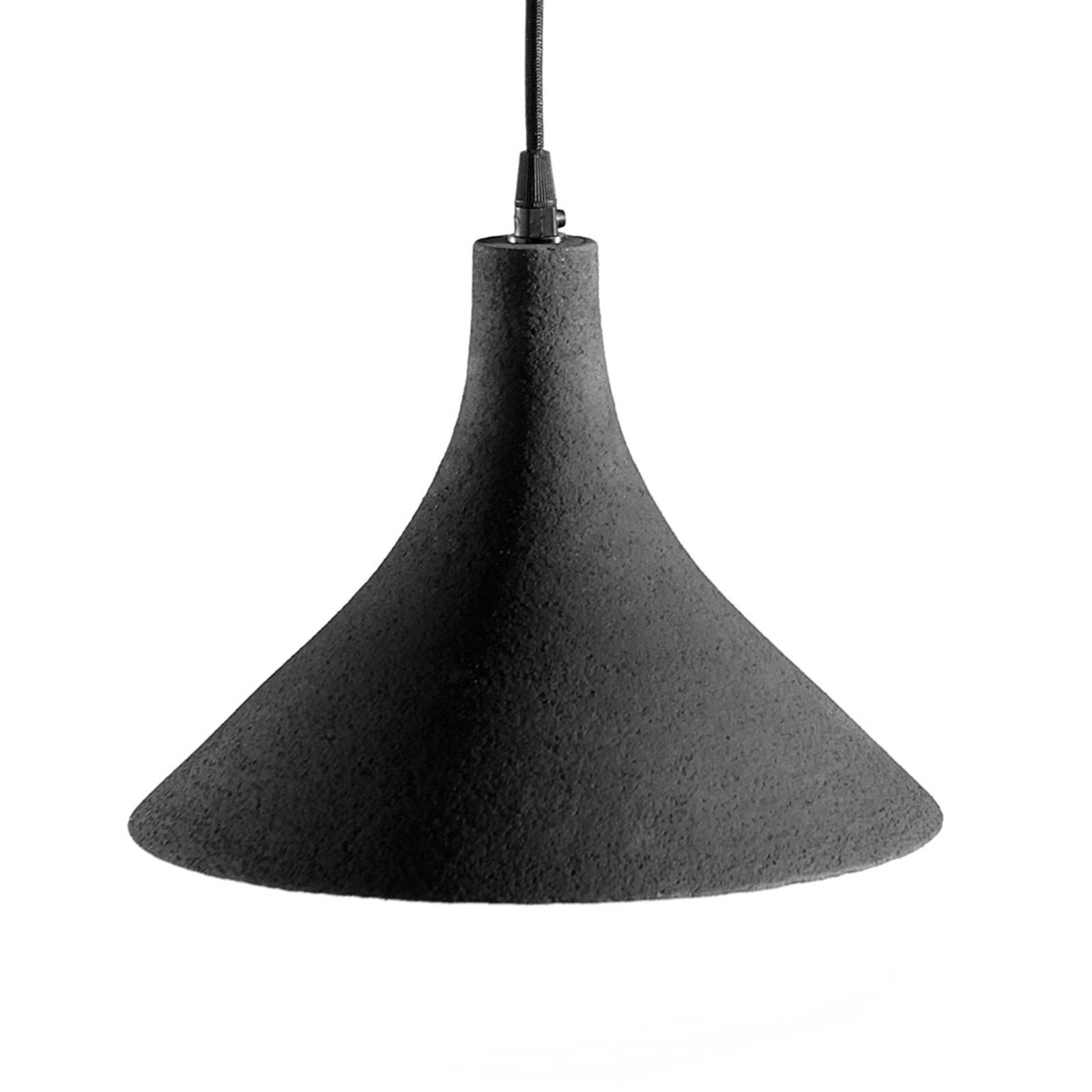 Karman T-Black - designer hanging light, 27.5 cm, for Living / Dining Room, stoneware, E27, 53 W, energy efficiency: A++, H: 20 cm