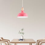 Solo Gem pendant light, pink, Ø 23 cm, metal