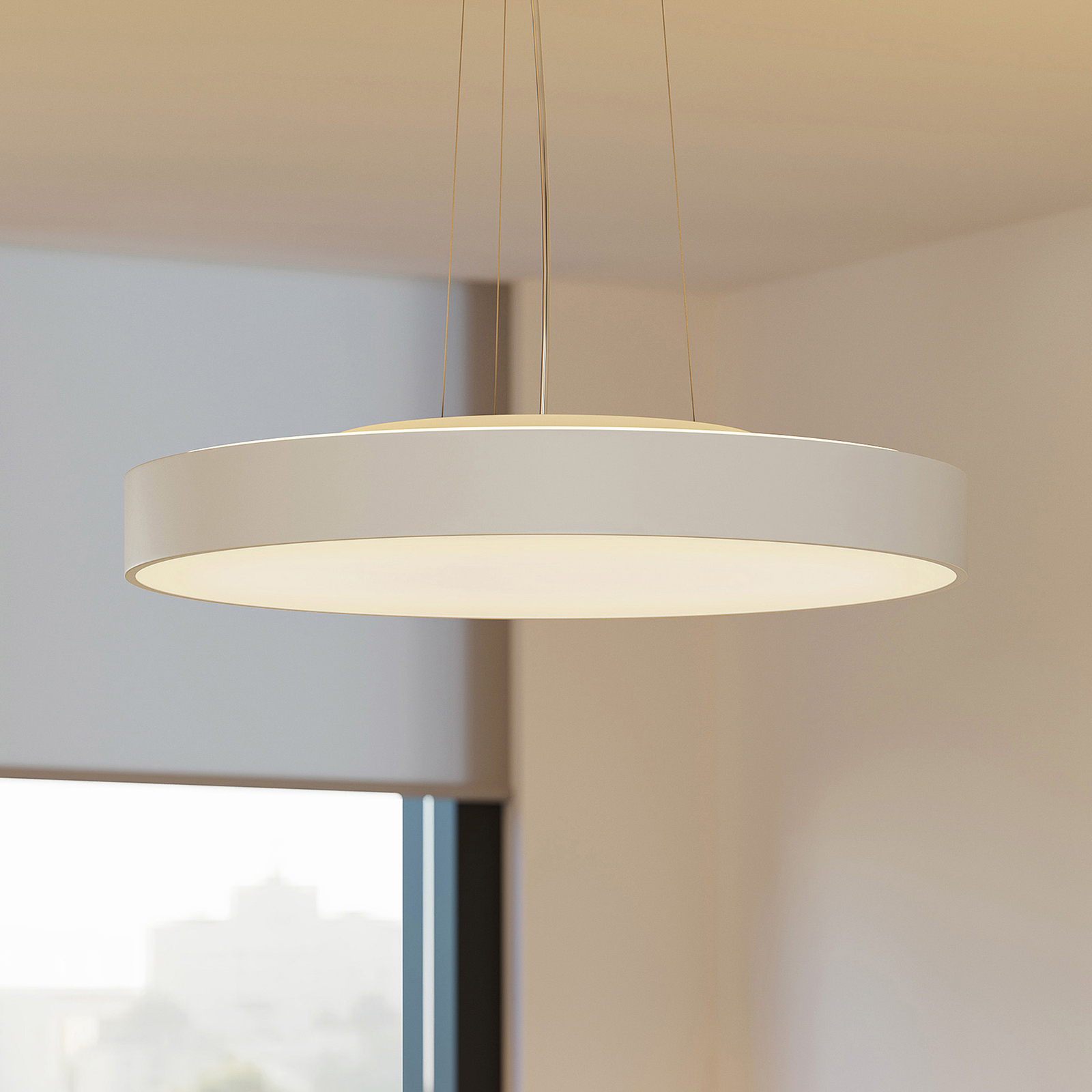 Arcchio Vanida lampa wisząca LED, biała, 60 cm