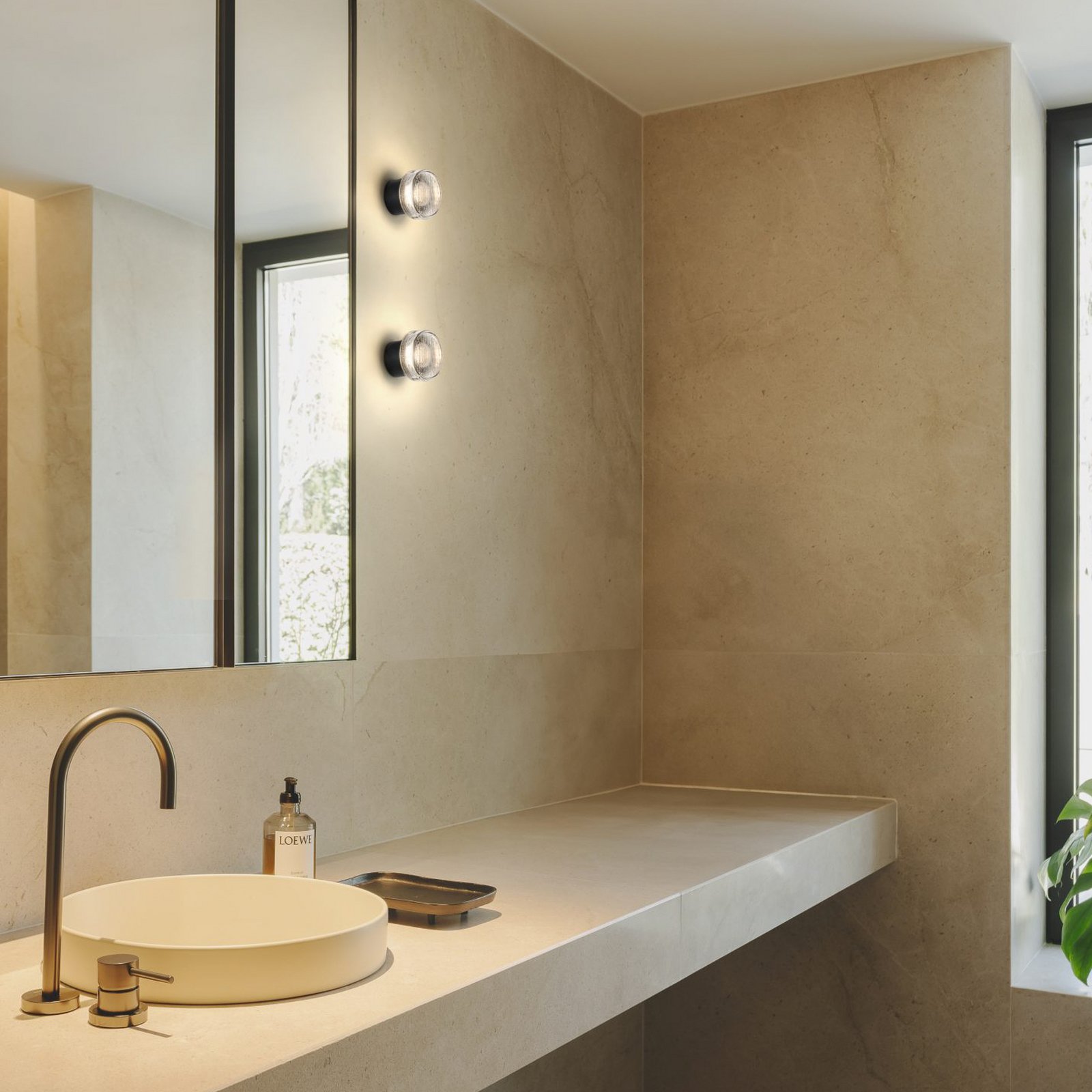 Applique d'extérieur LED MARSET ROC, noir, 14 cm, IP65, TRIAC