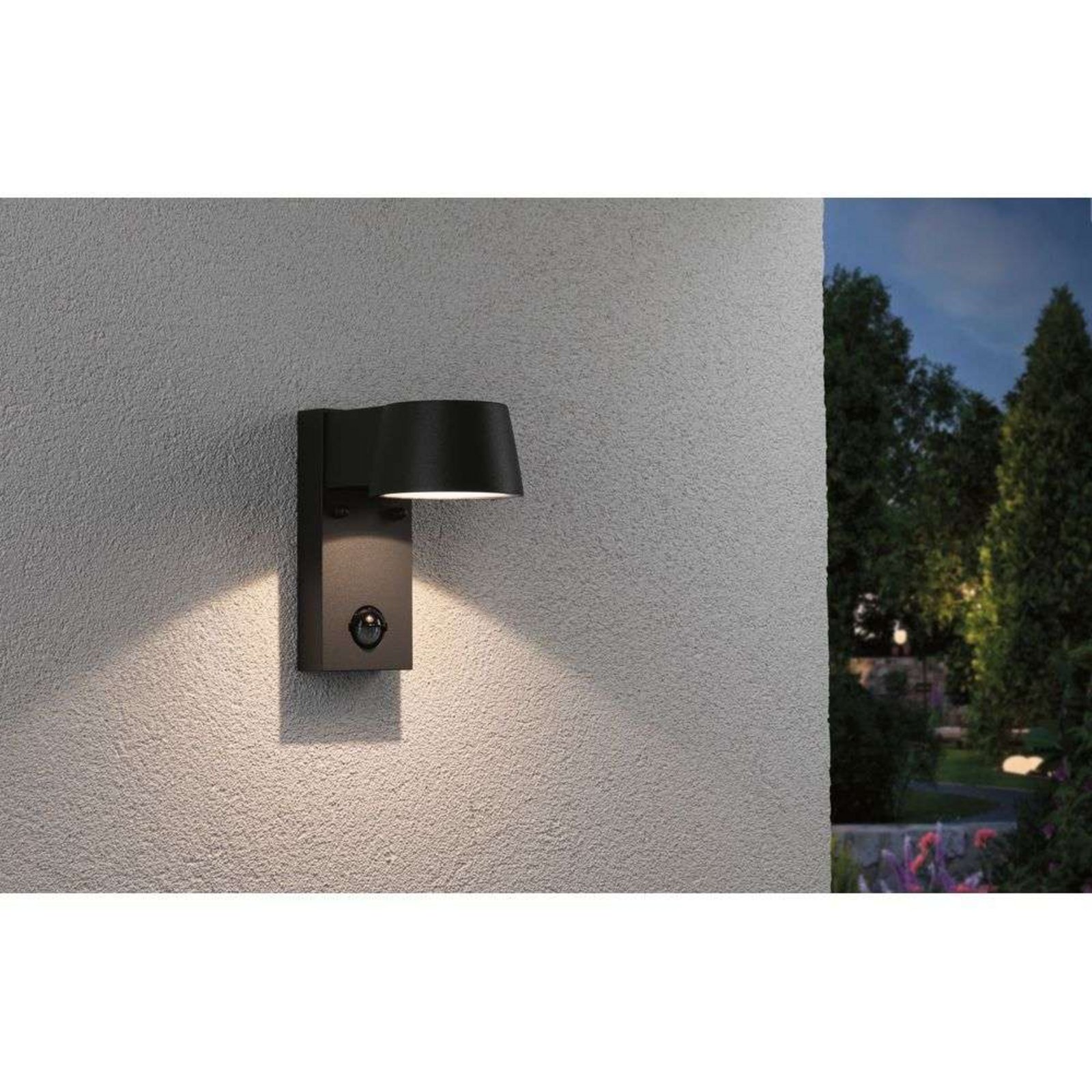 Capea Utomhus Vägglampa m/Sensor Alu/Antracit - Paulmann