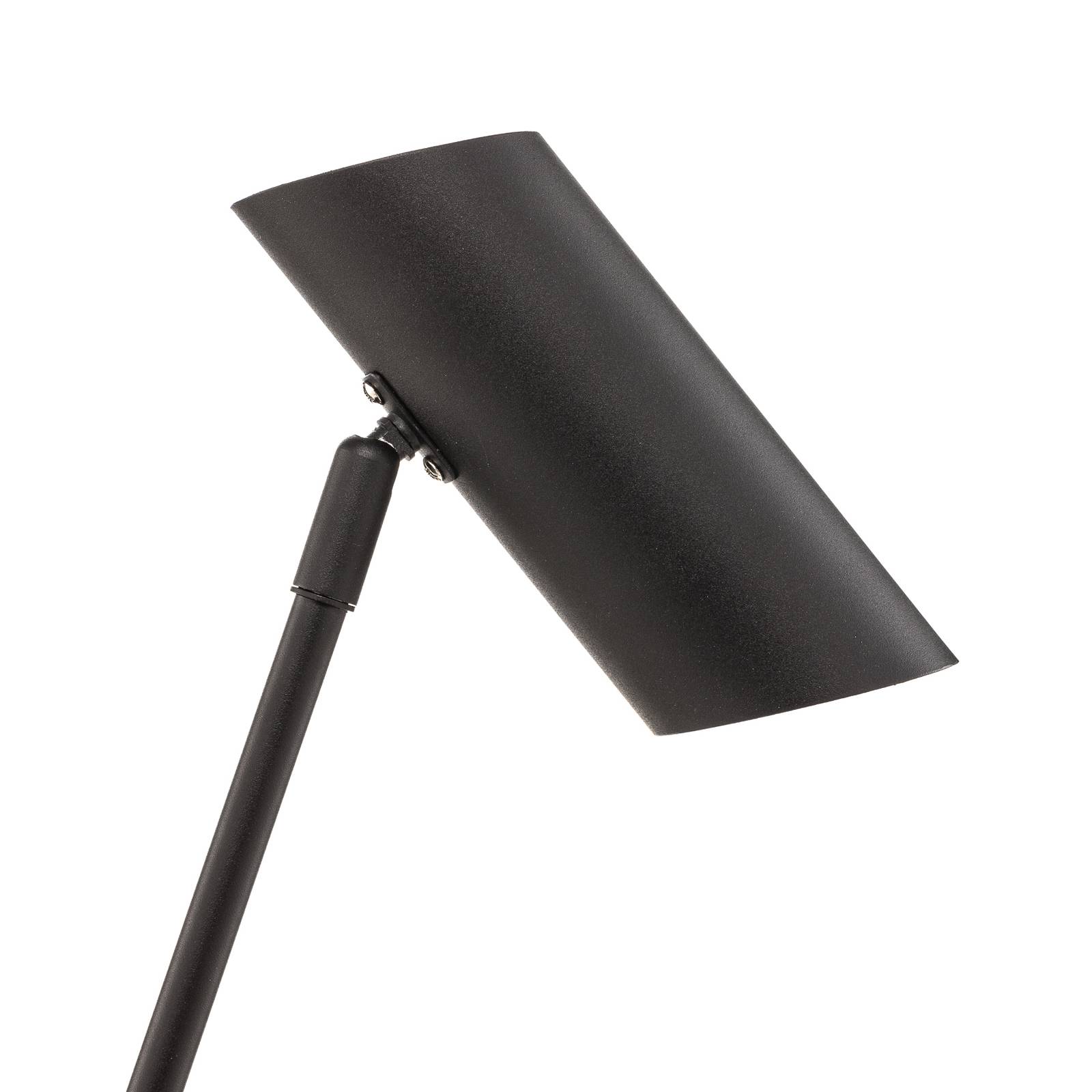 Hester - zgrabna metalowa lampa stojąca, czarna