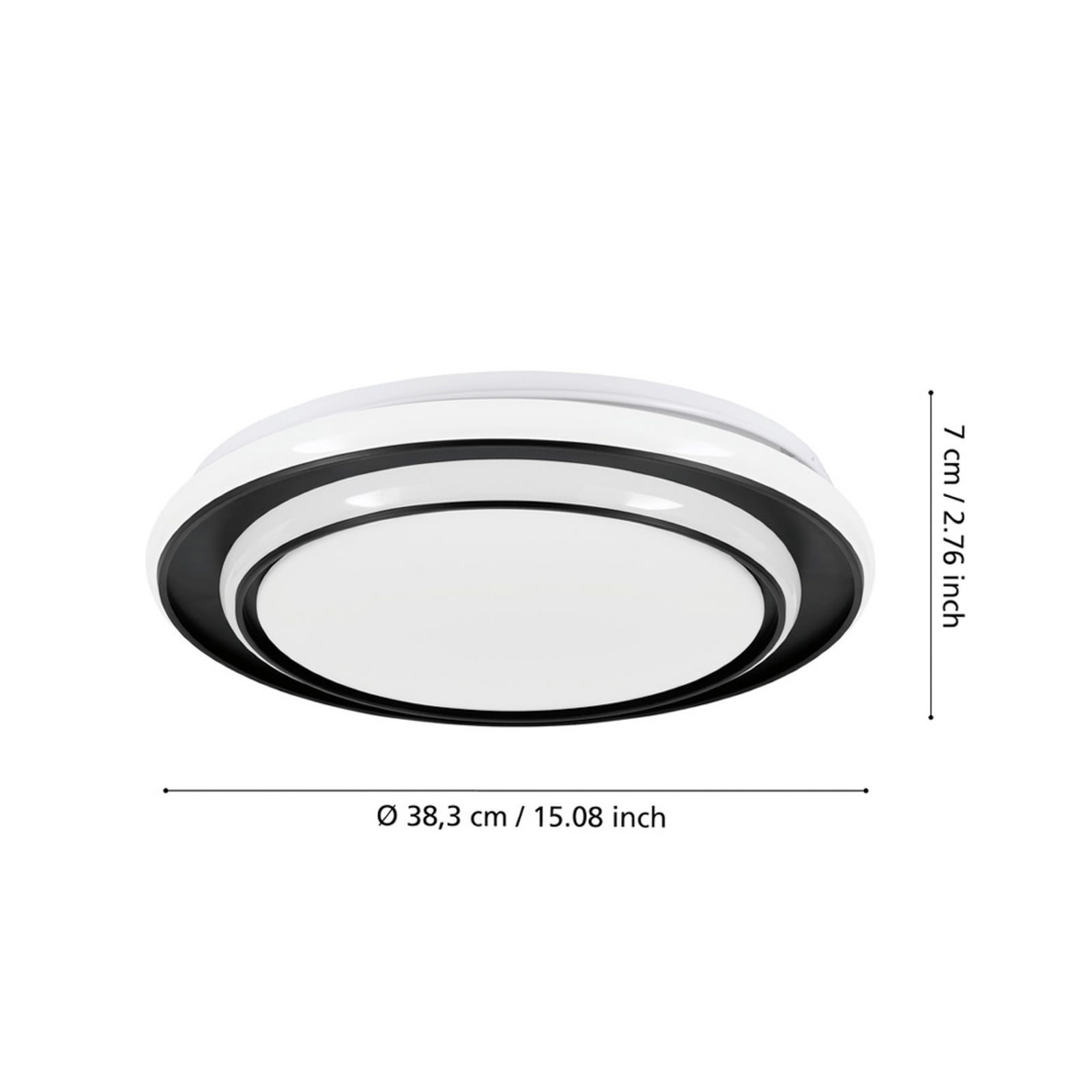 EGLO Φωτιστικό οροφής LED MOSCHETTA, μαύρο, Ø 40 cm, CCT EGLO Φωτιστικό οροφής LED MOSCHETTA, μαύρο, Ø 40 cm, CCT