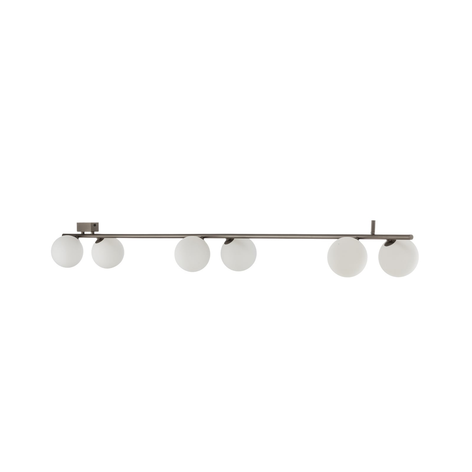 Plafondlamp Imelo, bruin, 6-lamps, glas, lengte 200 cm Plafondlamp Imelo, bruin, 6-lamps, glas, lengte 200 cm