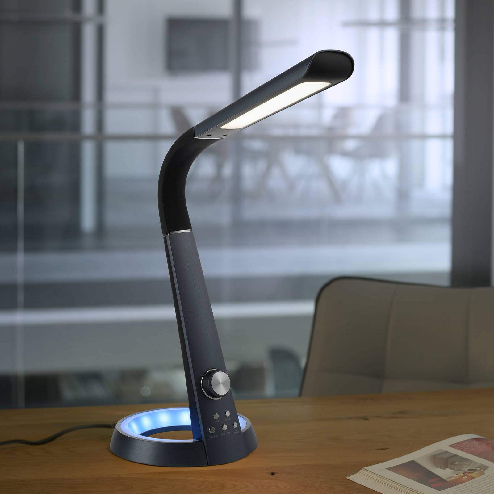 Paul Neuhaus Bill lampe de bureau LED noire