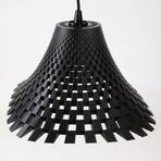 Flechtwerk designer hanging lamp in funnel shape