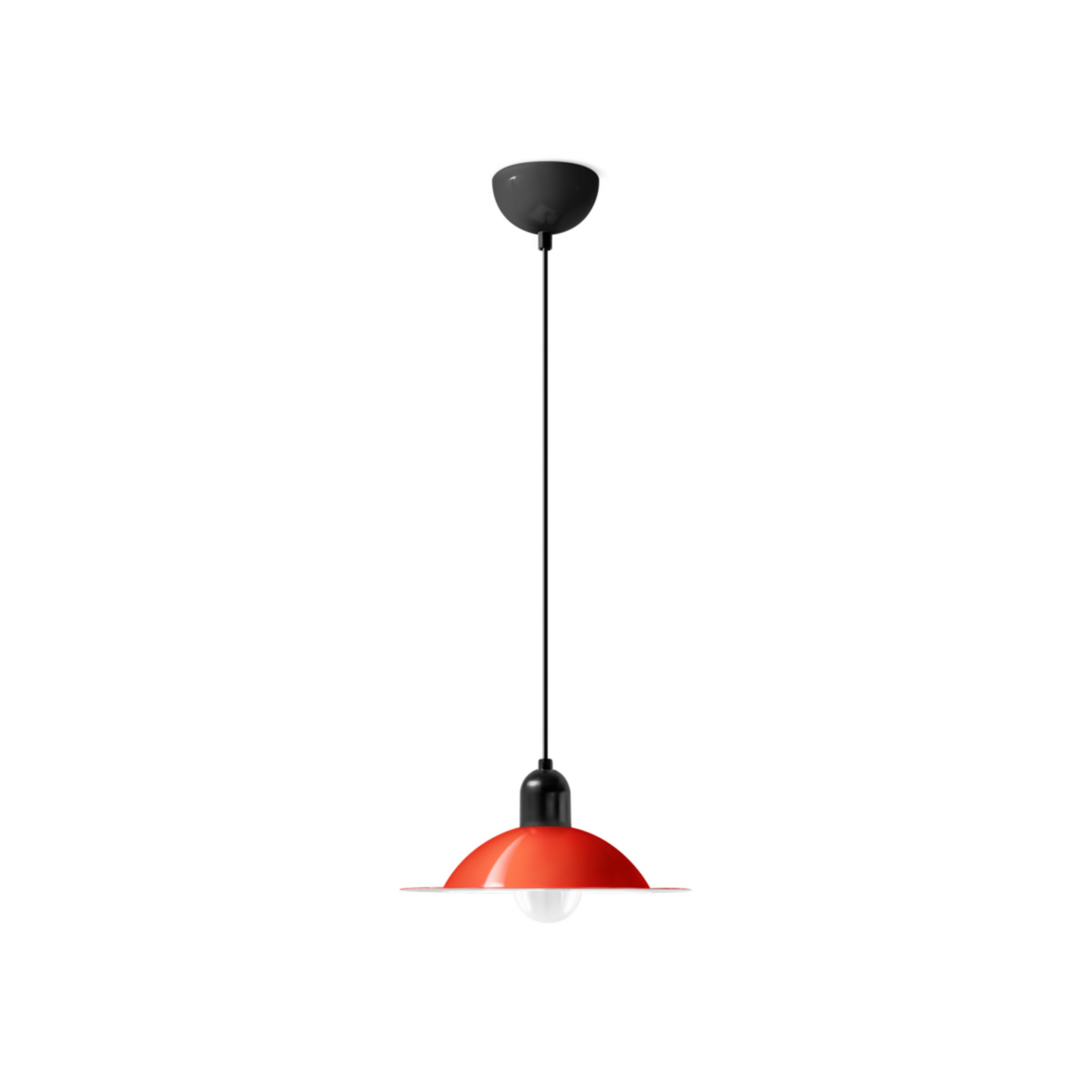 Candeeiro suspenso LED Stilnovo Lampiatta, Ø 28 cm, coral