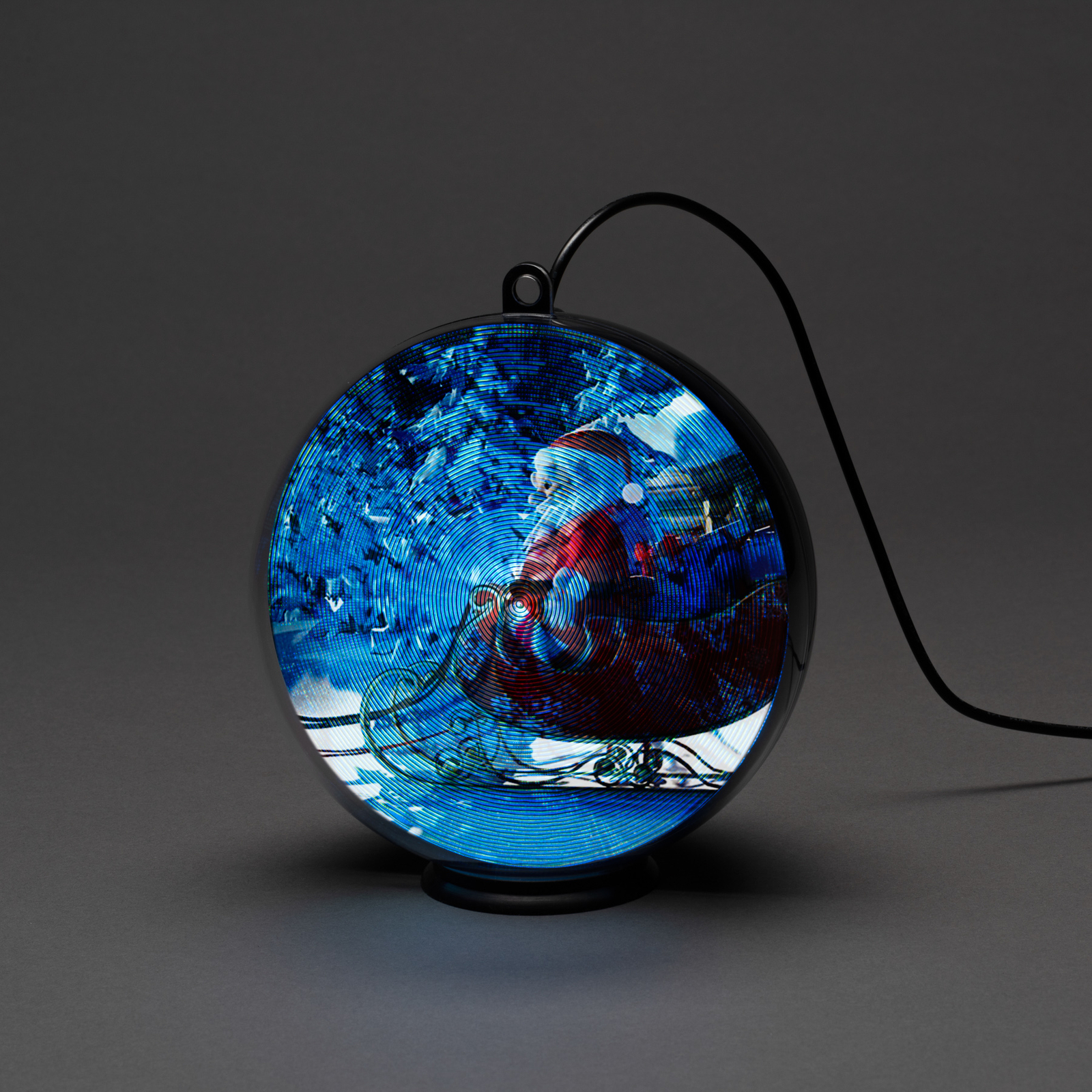 Hologramová 3D guľa Zimná krajina, 64 diód LED