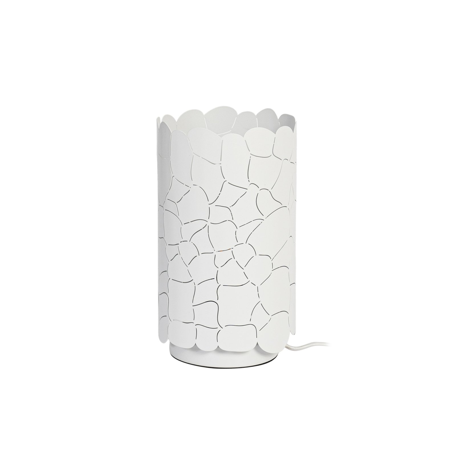 Lampada da tavolo Lindby Aralena, bianco, metallo, altezza 26,5 cm