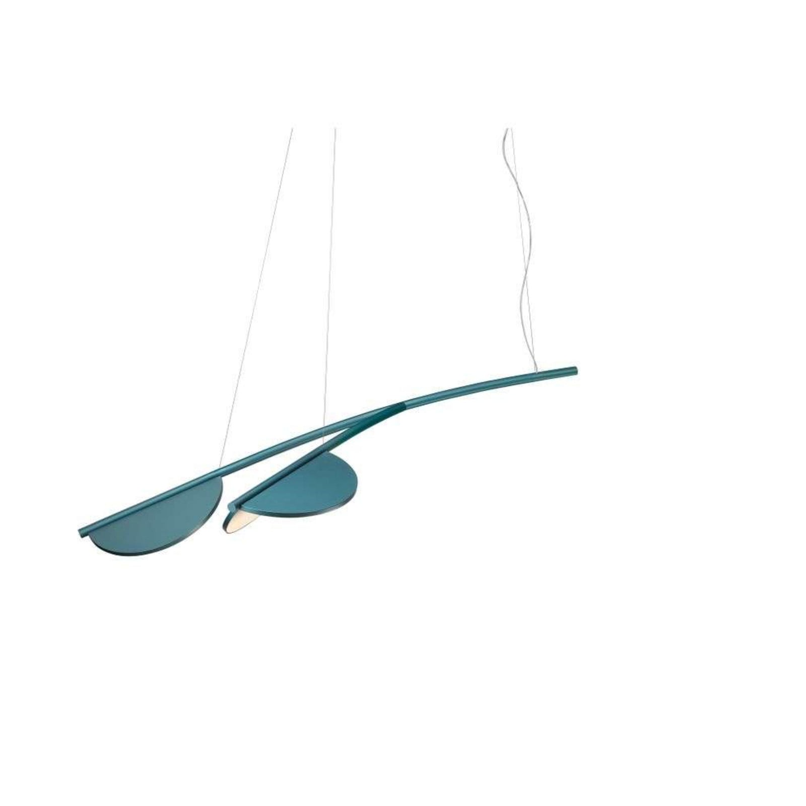 Almendra S2 Y Short Pendel Bay Blue Metallized FLOS - Stue - Aluminium
