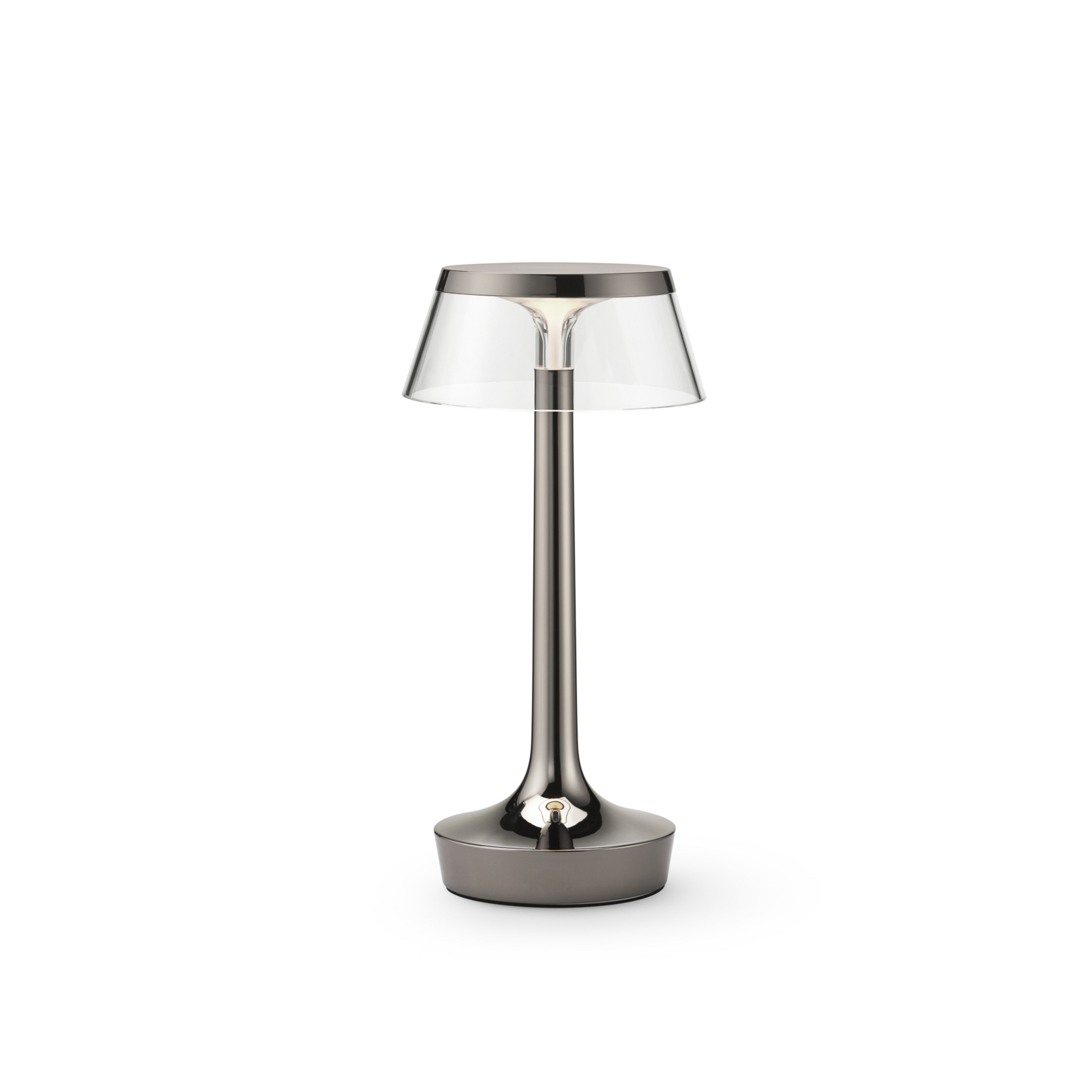 Flos LED-Akku-Tischleuchte Bon jour unplugged, schwarz chrom
