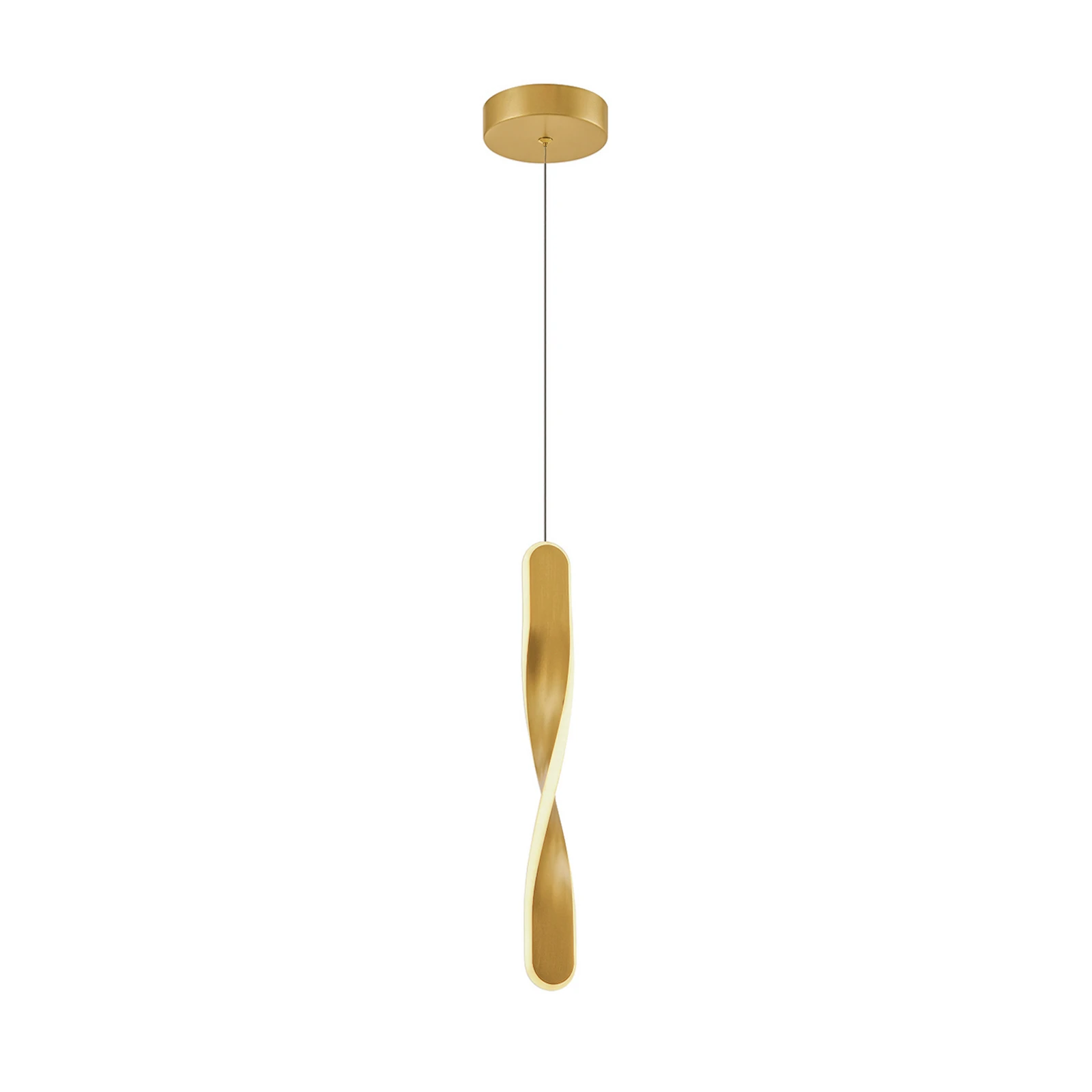 Lampada LED a sospensione Twist, a 1 luce, color oro, metallo