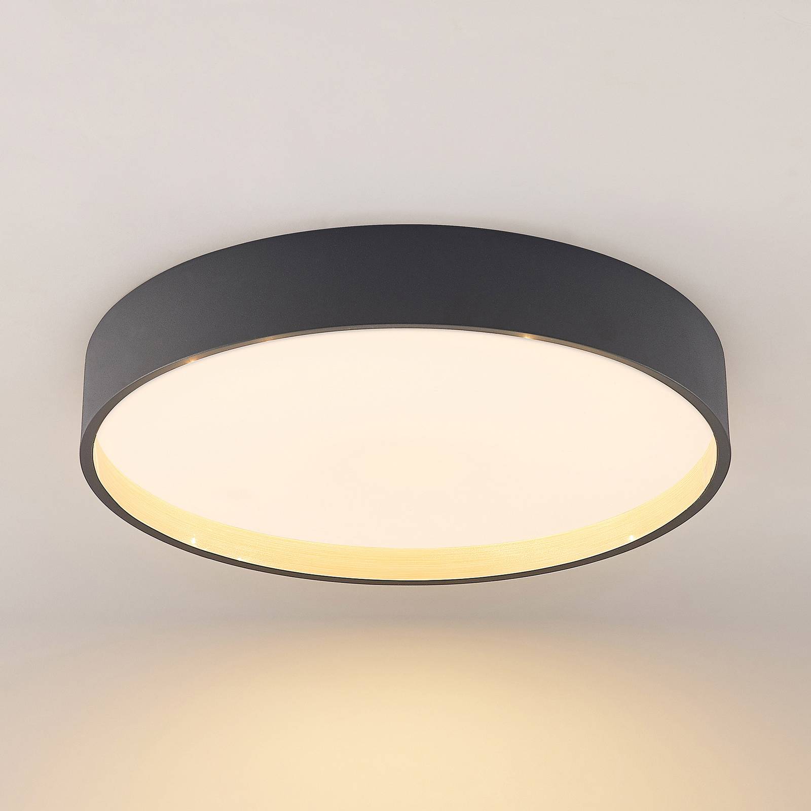 Lindby Todor lampa sufitowa LED CCT szara 50 cm