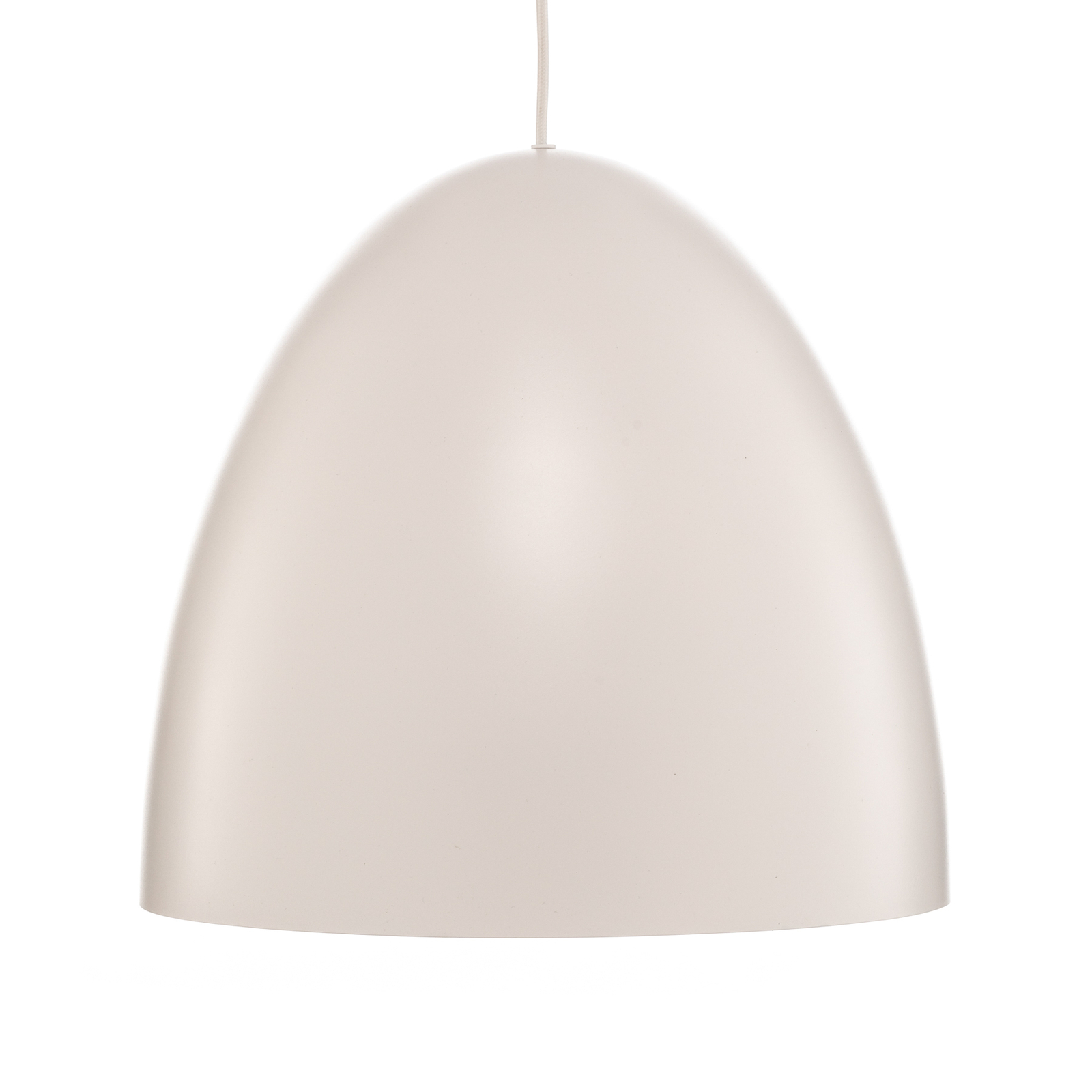 Kovové závesné svetlo Egg M, Ø 38 cm, biele