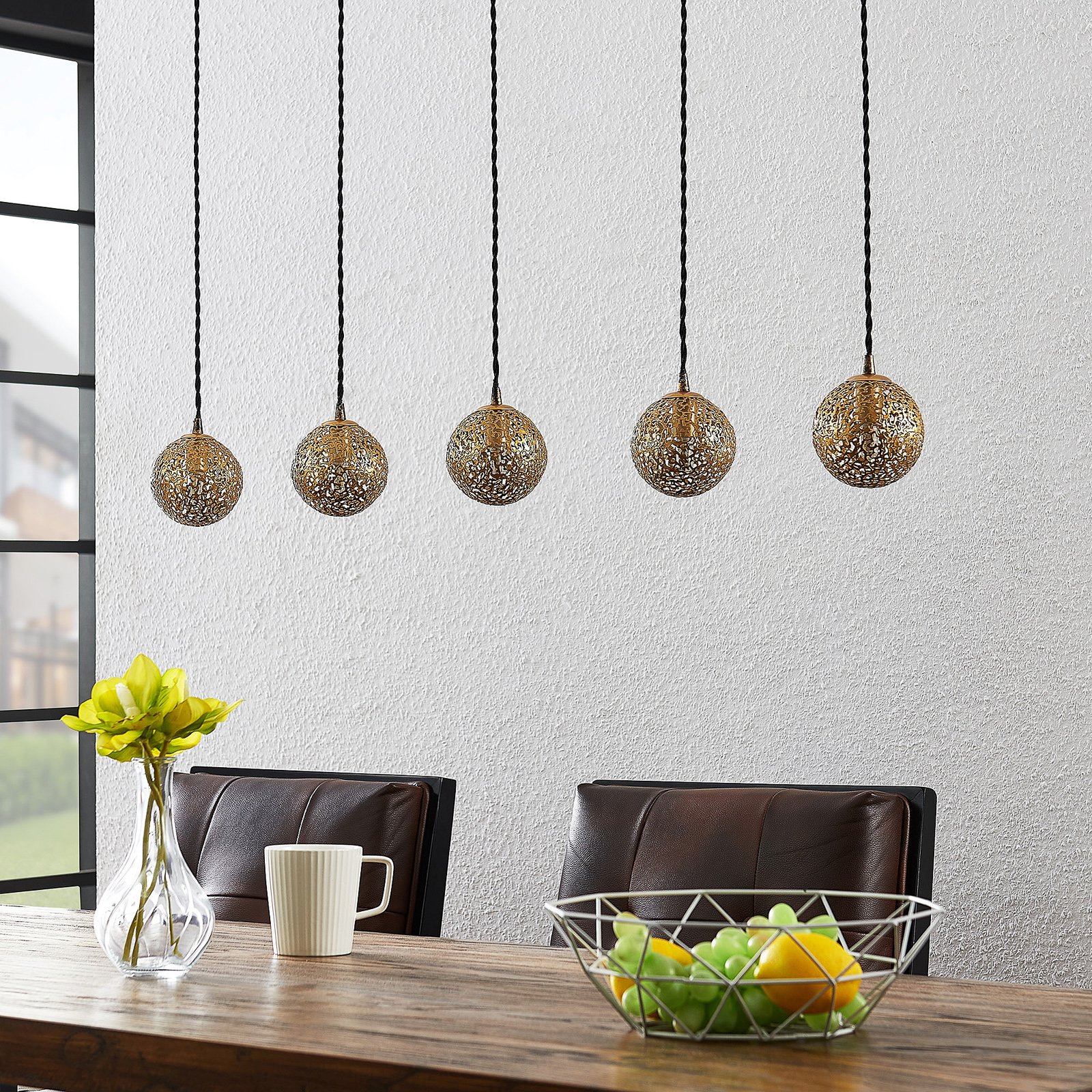 Zale 5 Lampa Wisząca Gold/Black - Lucande