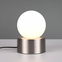 Stolová lampa Countess opál kovový podstavec nikel