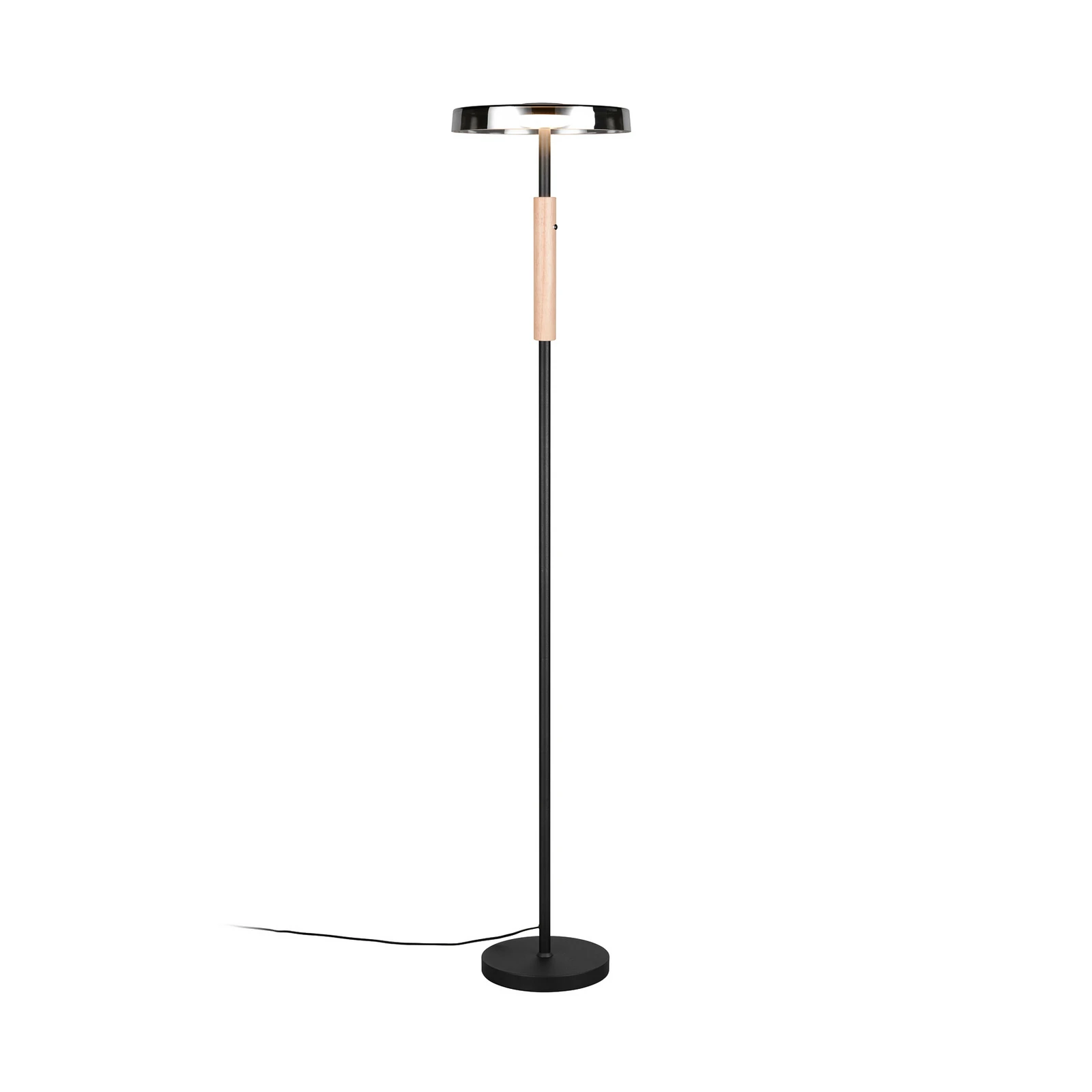 Φωτιστικό δαπέδου LED Celeste χρώμιο/ξύλο 160 cm γυαλί/μέταλλο Touchdim