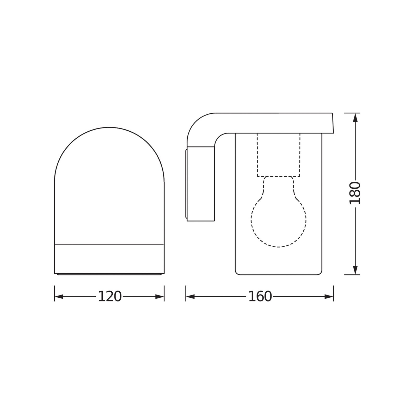 Appliance da esterno OSRAM ENDURA CLASSIC CASCADE, vetro trasparente, IP44