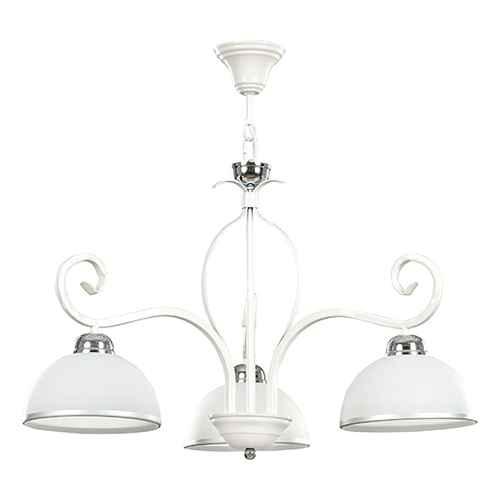 Wivara pendant light, three-bulb, white