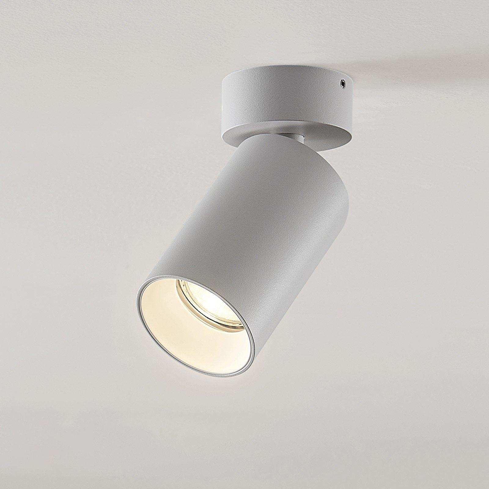 Arcchio Brinja spotlight, round, white, 1-bulb