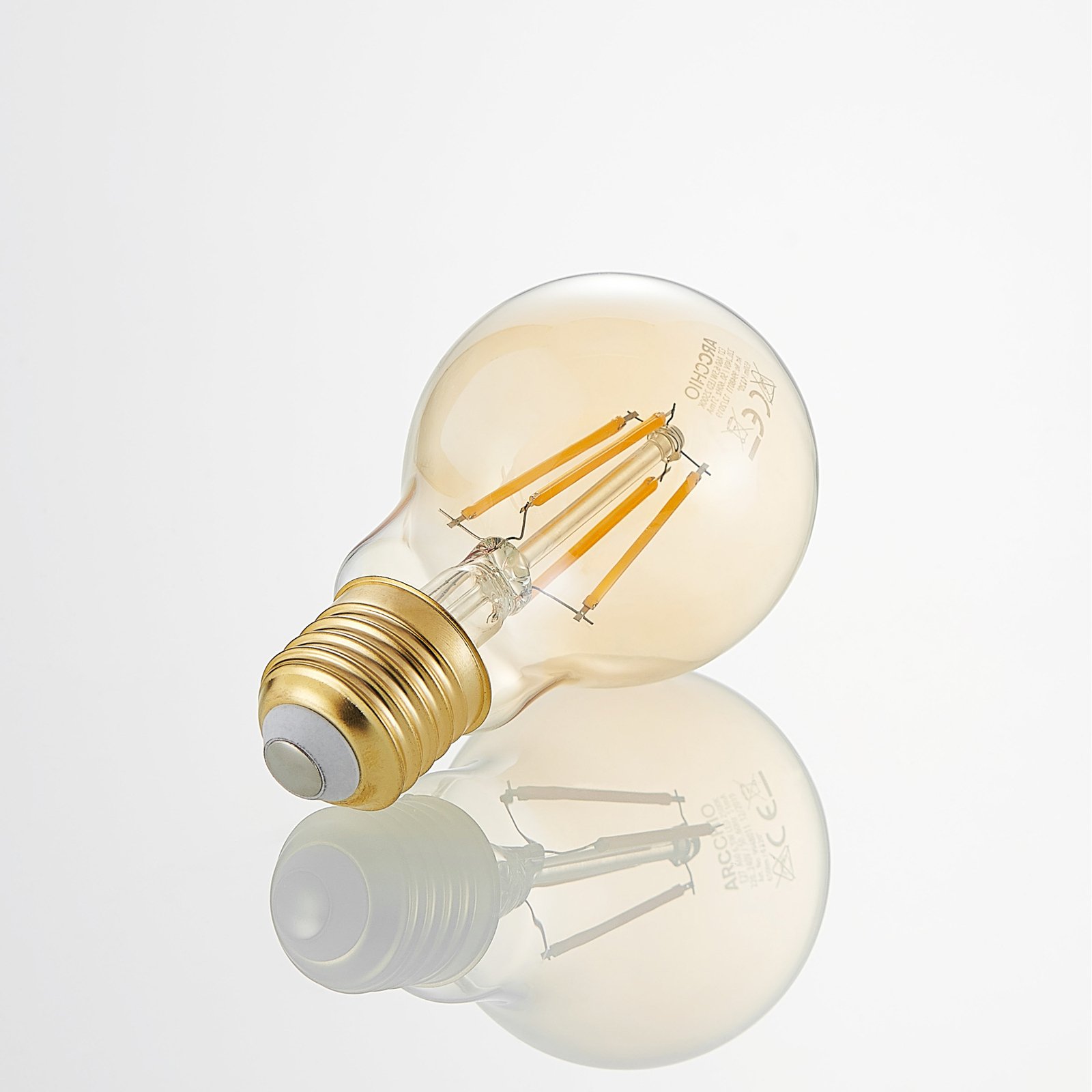 LED lamp E27 6,5W 825 amber 3-Step-dimmer 2/set