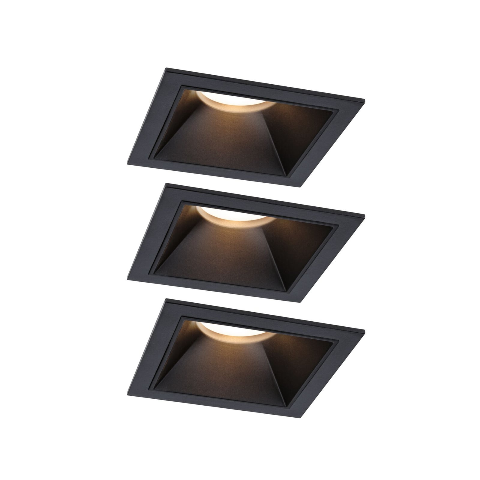 Paulmann LED ugradbena reflektor-svjetiljka Cole Coin, crna, četvrtasta, IP44,