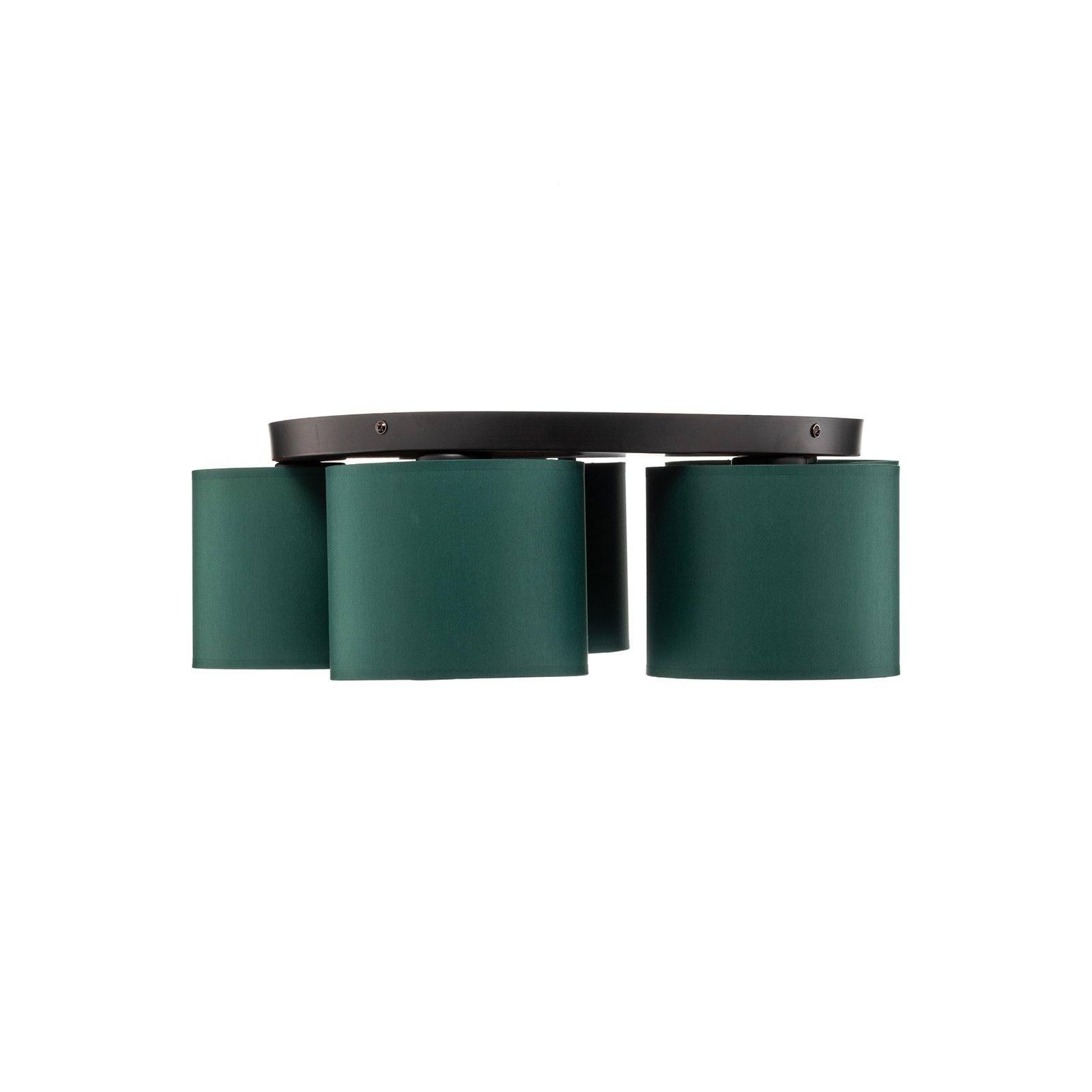 Soho ceiling cylindrical round 5-bulb green/gold