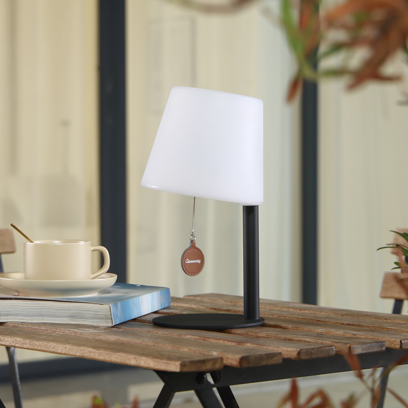 Lampă de masă reîncărcabilă cu LED Lindby Tyrian, cilindru
