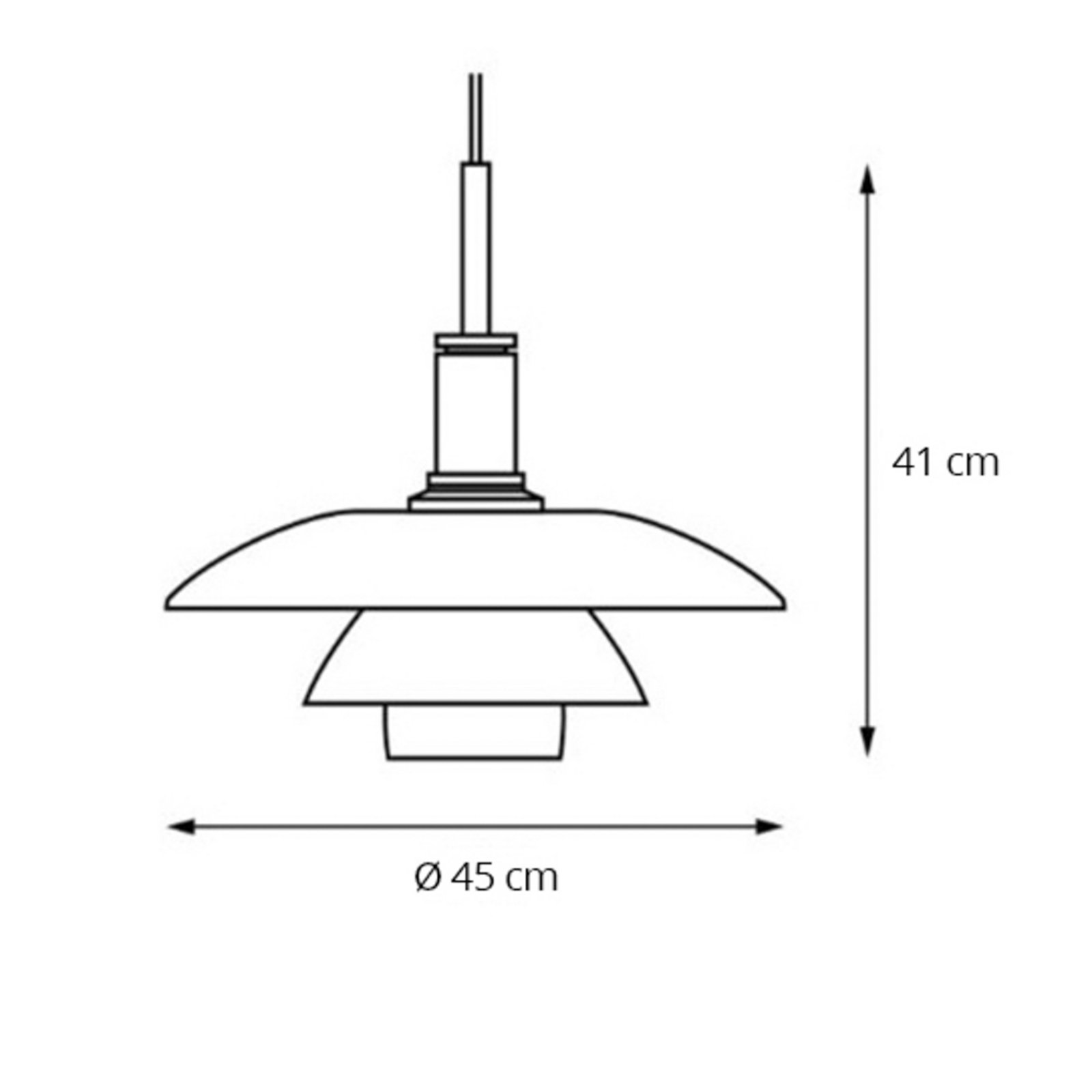 PH 4½-4 Mittlerer Schirm für Hängelampe Glas - Louis Poulsen