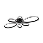 Plafonieră cu LED Fly, negru mat, 3.000 K, 83 cm x 45 cm