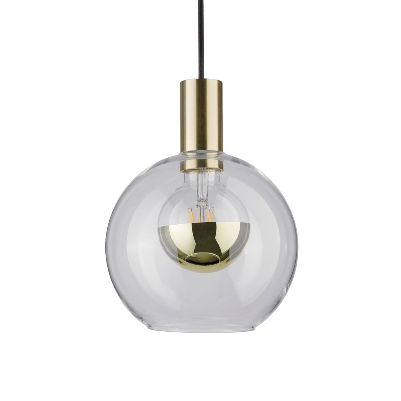 Paulmann Esben glass hanging light, for Living / Dining Room, glass, metal, E27, 20 W, energy efficiency: A++, H: 18 cm